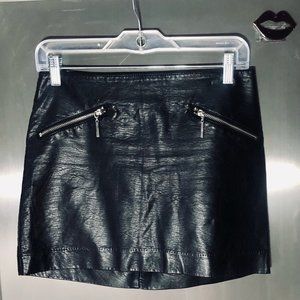 Sexy Goth Butter Soft Vegan Faux Leather Mini Skirt By Divided Size 6
